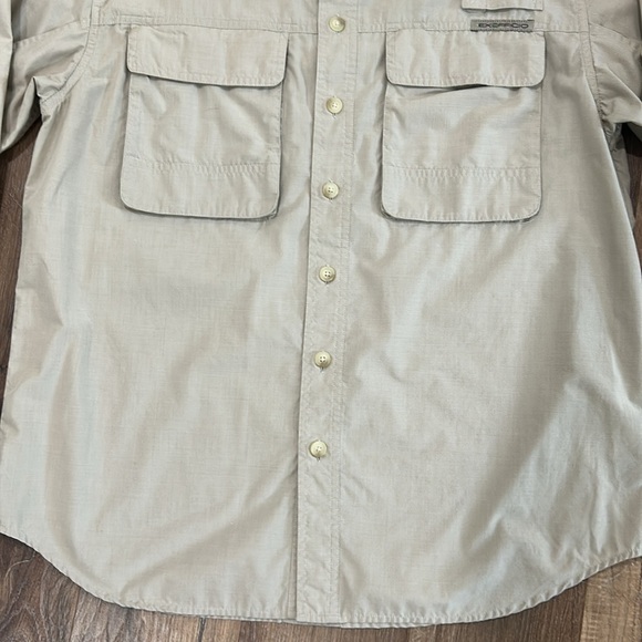 ExOfficio Buzz off shirt light tan long sleeve button up shirt size medium - Picture 3 of 16
